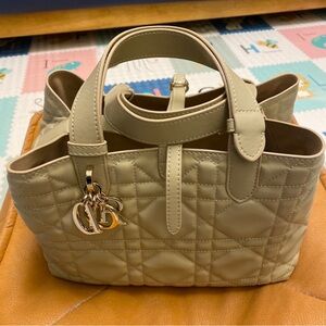Dior Tan Quilted Tote Bag